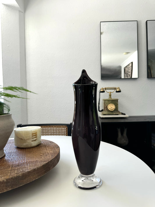 Vintage Dark Amethyst Vase