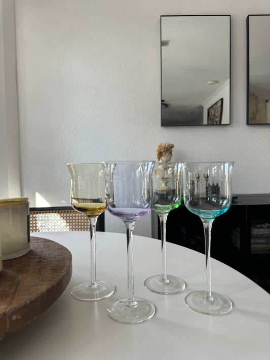 Vintage Mixed Wine Glasses
