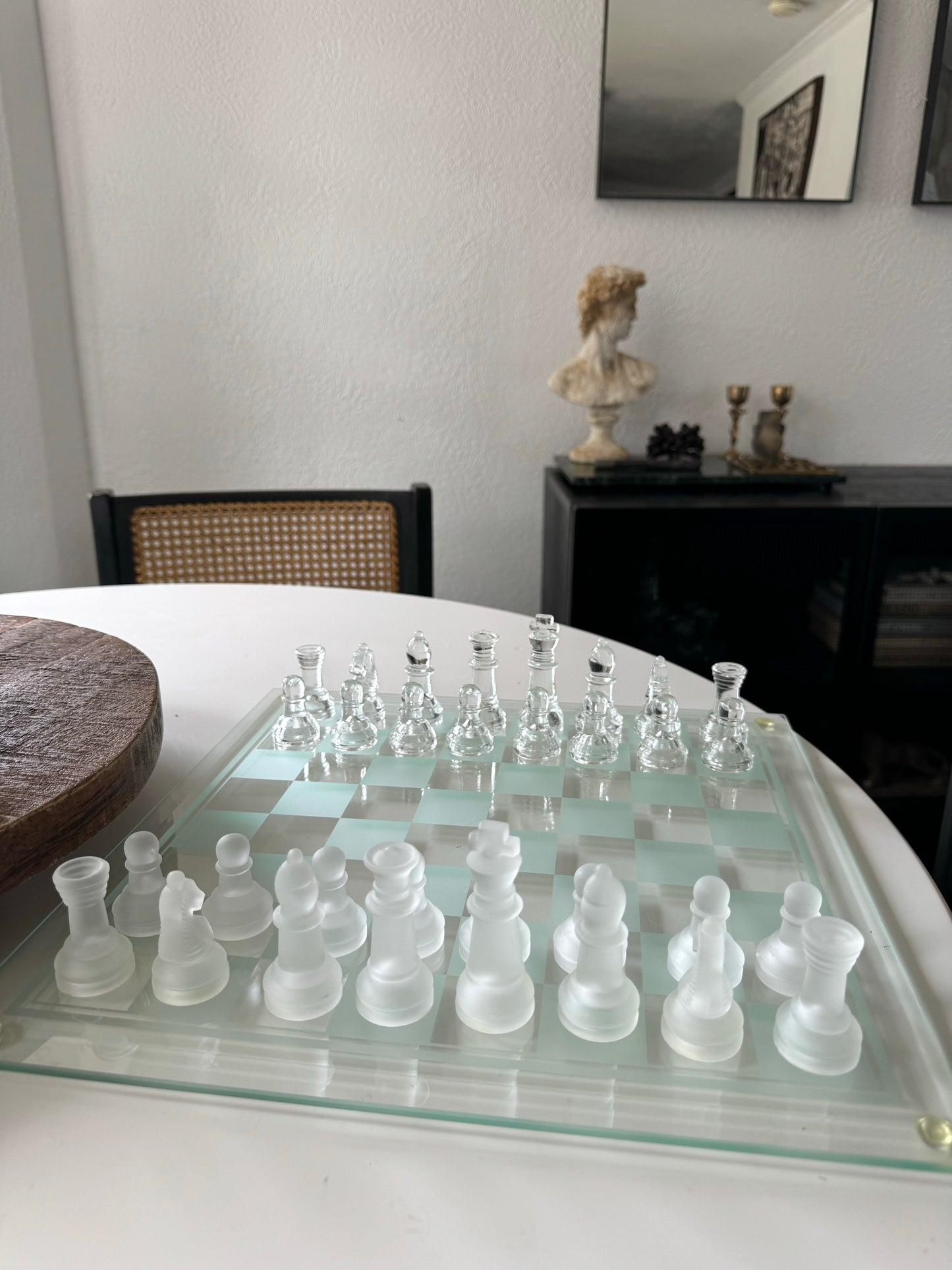 Vintage Clear Chess Set