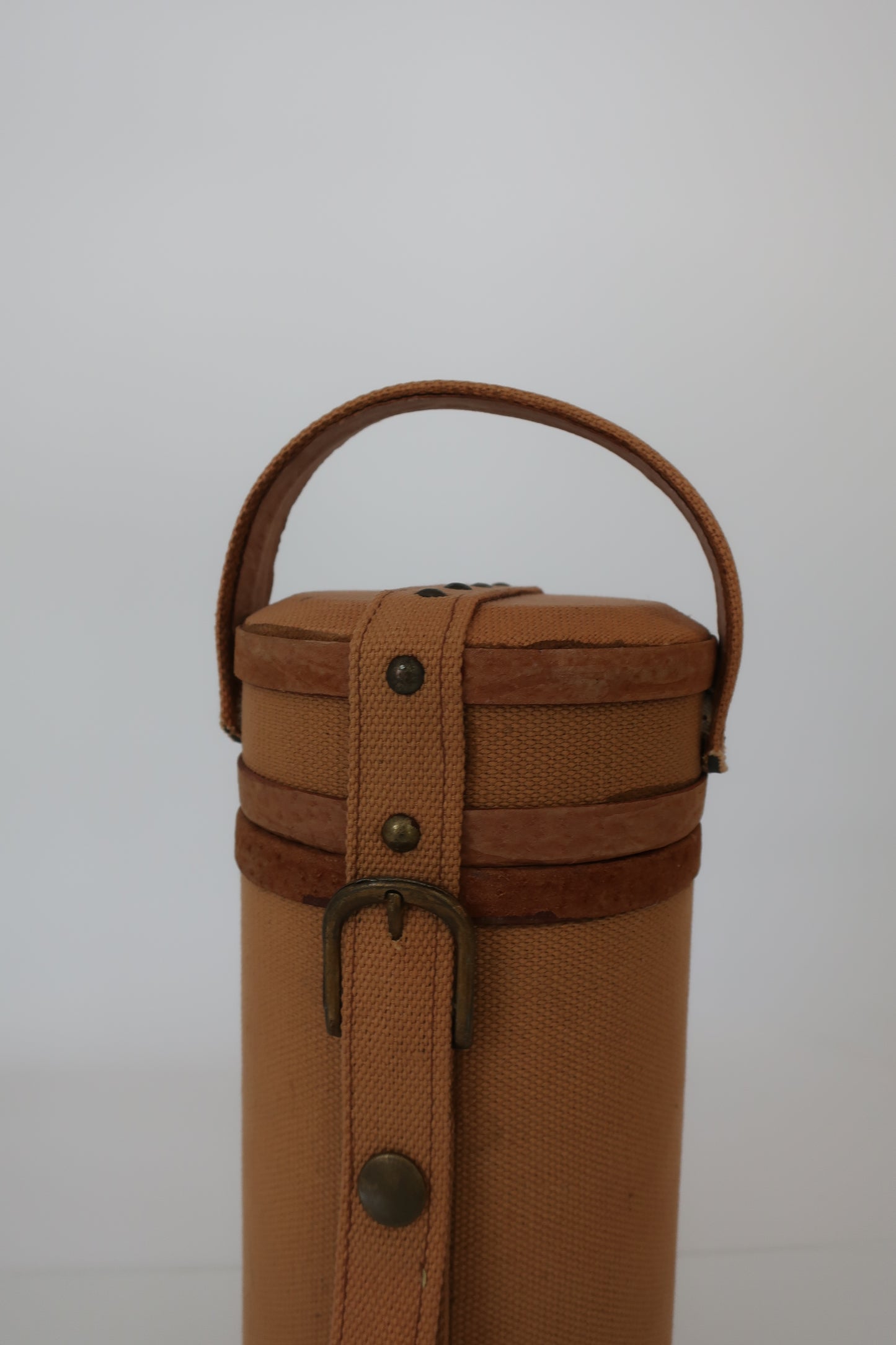 Brown Canvas Wine Carrier